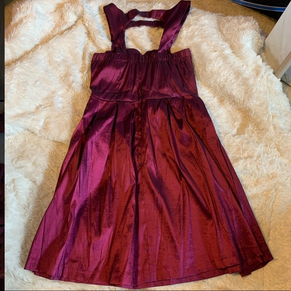 Metallic Purple Cutout Dress - Picture 3 of 5